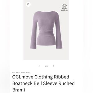 OGL Paris Rib Luxe Knit Brami in Heather Lilac